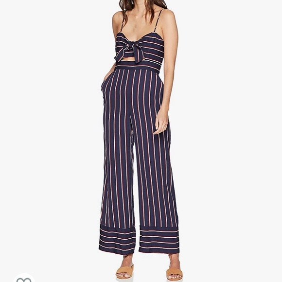 Bardot Pants - Bardot lulu striped jumpsuit NWT